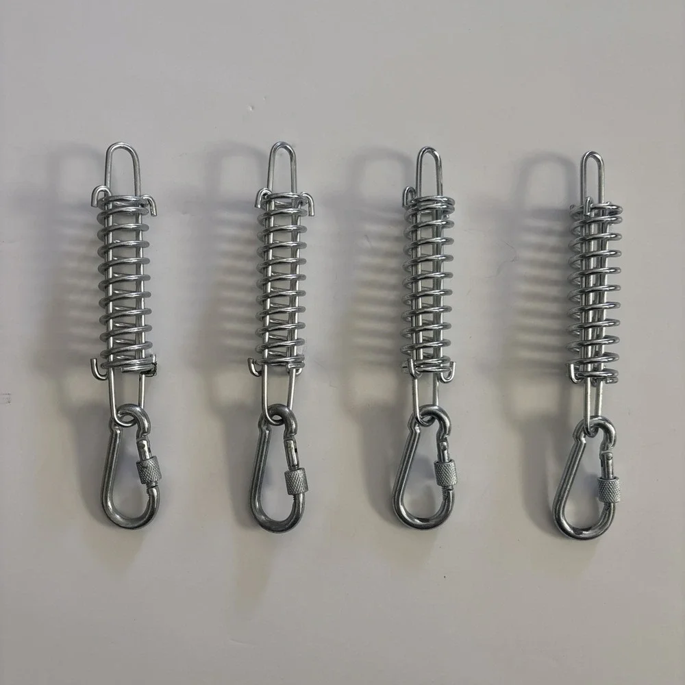 Stainless Steel Industrial Springs /w Carabiners Leash Tent Or Pool Cover Etc.